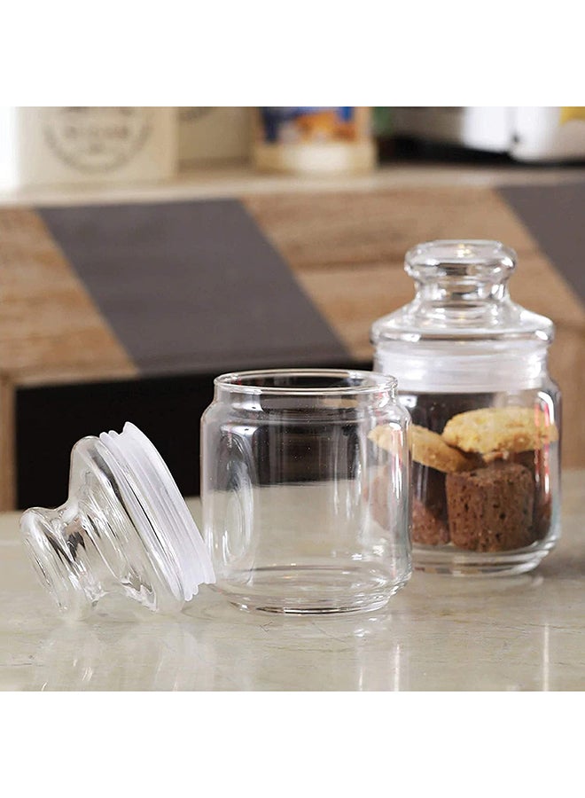 Ocean 2 Piece Glass Storage Pop Jar with Lid, 500ml Capacity - Clear - Image 3